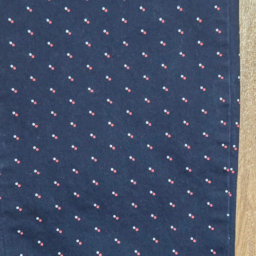 Tommy Hilfiger Hampton Stretch Slim Chino Navy Blue Dots Pants Mid Rise Size 8 - Picture 5 of 13